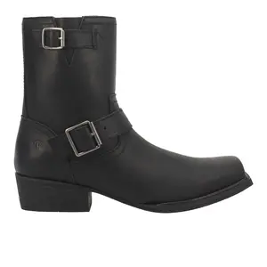 Dingo Mens Hackett Motorcycle Casual Boots Ankle - Black