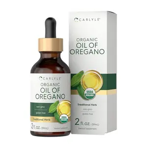 Carlyle Organic Oil of Oregano Liquid Drops - 2 fl oz - 1 Year Supply | Vegan Herbal Supplement | Non-GMO, Gluten Free