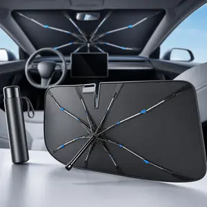 Foldable Car Windshield Sunshade, Car Windshield Cover for Sun, Portable Car Sunshade Windshield Outside, Heat Insulation Front Window Sun Shade for SUV Truck MPV Hatchback