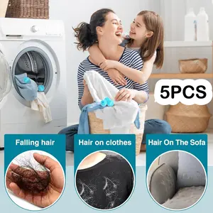 Pack of 5pcs Pet Hair Remover Washing Machine Balls, Hair Catchers for Tumble Dryers, Reusable Lint Balls, Removes Pet Hair and Lint