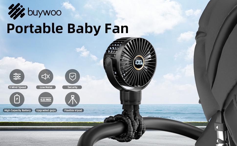 [Frsara] 2026 upgrade Led Portable Stroller Mini Fan Octopus fan, Rechargeable Portable Fan, 360°Rotatable, 3-Speed, Stroller Fan, Flexible Tripod for Treadmill, Golf Cart, Bike, car, Ideal for Beach, Camping, Outdoor
