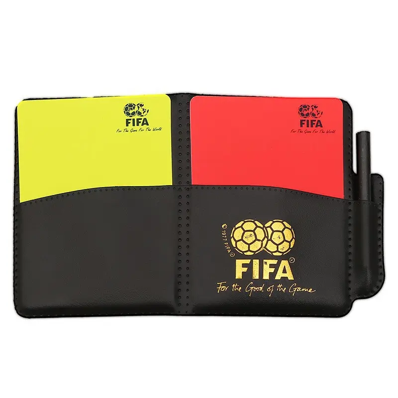 Wearing FIFA with leather case, red and