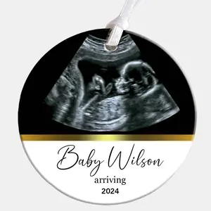 Ultrasound Ornament, Personalized Ornament, Baby Christmas Gift, Custom Ornament, Baby Shower Gift, Christmas Ornament, Keepsake, Gifts, Baby First Christmas Sonogram, Baby Announcement, 2025