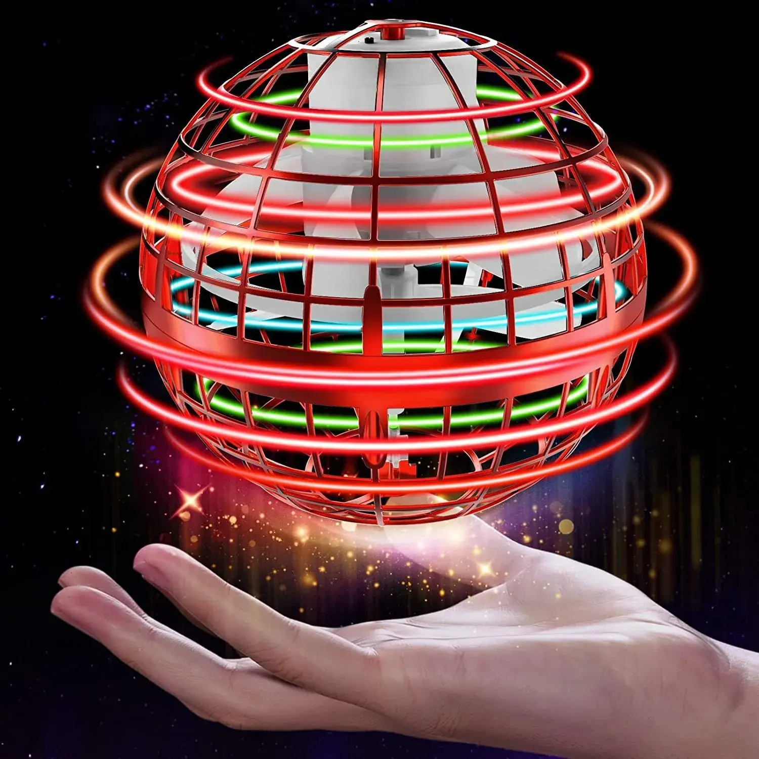Flying Orb Ball Hover Spinner Boomerang Mini Drone, Hand Controlled Flying Toy for Kids Boys Girls Adults Birthday Gift