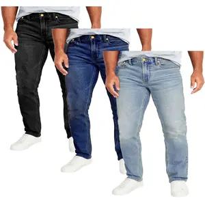 3-Pack Men's Flex Stretch Slim Straight Jeans Menswear Spandex