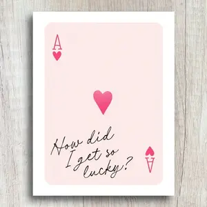 Ace of Hearts Greeting Card: Romantic Anniversary Love Note, Card for Boyfriend or Girlfriend, Greeting Card with Envelope Funny Greeting Card- MichaelSintros Shop