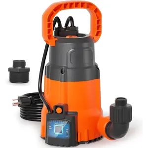 1/4  Submersible Utility Pump, 2160 GPH High Flow, Thermoplastic Portable Sump Pump with Auto Water Sensor, Ideal for Pool, Flooded Basement, Hot Tub, Pond & Garden Draining,10 FT Cord