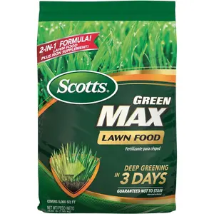 Scotts Green Max Lawn Food, Lawn Fertilizer Plus Iron Supplement for Greener Grass in 3 Days, 5,000 sq. ft., 16.67 lbs.