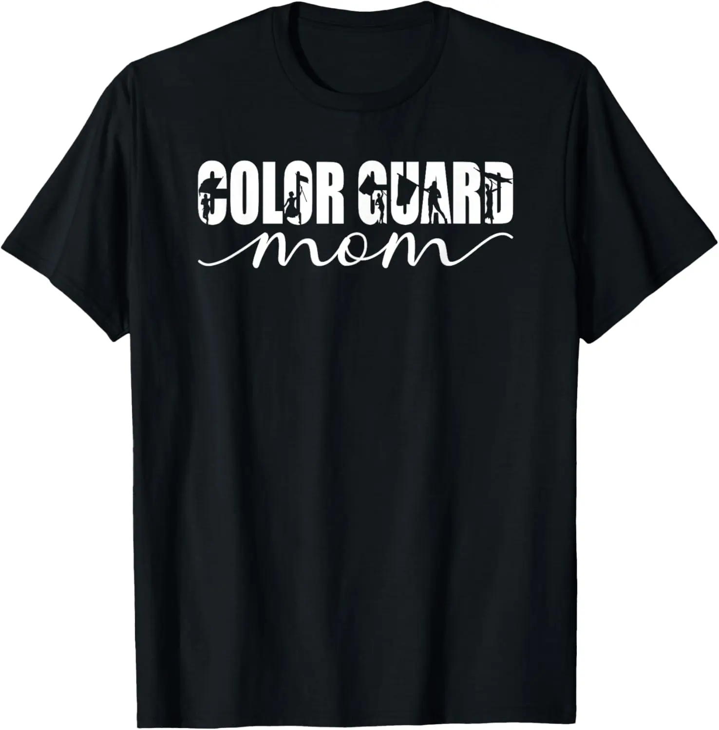 Women's Graphic T-Shirt for Color Guard Moms, Casual 100% Cotton Top, Soft, Lightweight, and Comfortable Short-Sleeve Clothes