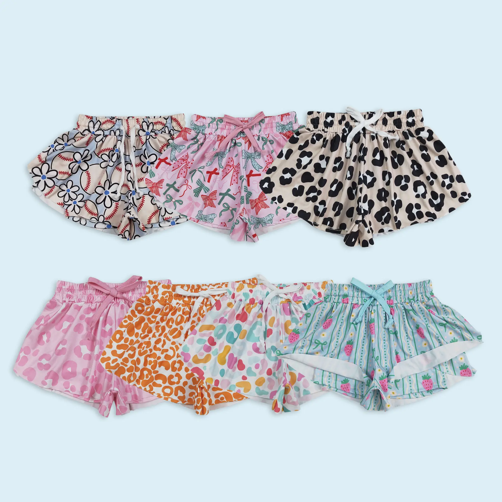 Kids girls active wear summer yoga shorts