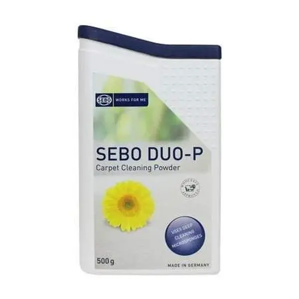 SEBO Daisy Household Deep Cleaning Powder with Built-In Duo-P Brush, 1.1 lbs, Built-In Brush