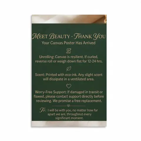 Secure Printed Elegant Canvas Wall Art & Decorative Home Posters with After-Sales Warranty Certificate - Artistic House & Room Decor, Ideal Home Investment for Living Space Enhancement