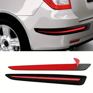 Car Bumper Protector Strip, Front and Rear Bumper Corner Protection, with Decoration, Universal Fit, Vehicle Automotive Accessories