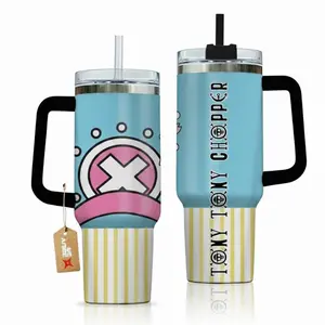 Tony Tony Chopper Anime 40oz Tumbler With Handle – Custom Insulated Stainless Steel Cup, Cute Otaku Gift & Collector Drinkware
