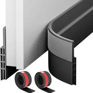 Yitap Door Bottom Windproof Sealing Strip Set of 2, 100cm X 4.5cm, Three-Layer Insulation, Noise Reduction, Dust Proof, Energy Saving, Draft Stopper