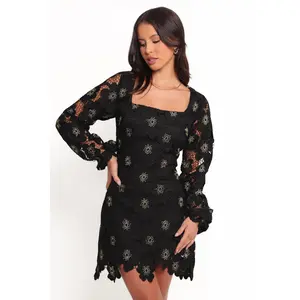 Bardley Long Sleeve Mini Dress - Black