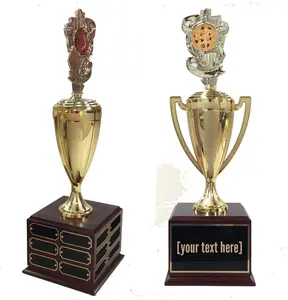 BuyAwardsandTrophies Cookie Bake Off Traveling Trophy - Plastic Trophy with Base, Awards and Trophies for Fun Contests, Prizes for Adults and Kids Gold,18"