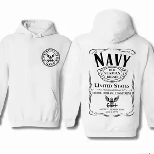 US Navy Hoodie, Patriotic Military Pullover, American Pride Graphic Sweatshirt, Sailor Support Gift, USA Flag Unisex Hoodie