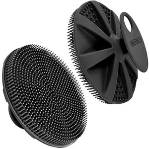 Food-Grade Soft Silicone Body Scrubber Shower Brush - Gentle Exfoliating Handheld Brush for Optimal Cleansing and Lather Complexion Bath Personal