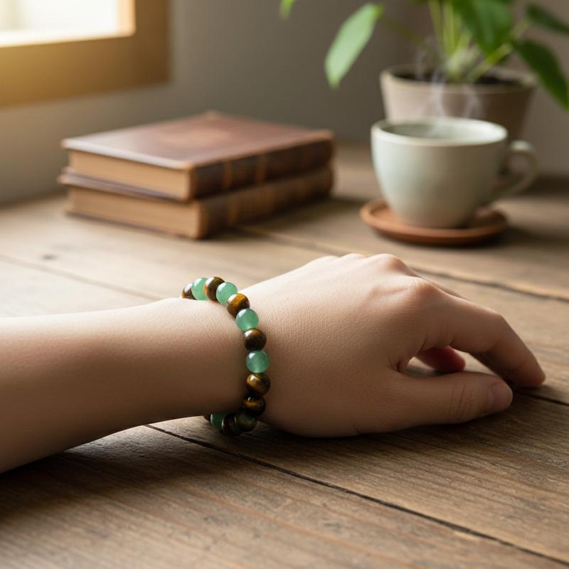 Crystal Beaded Bracelets for Women and Men - Tiger Eye, Obsidian, Black Tourmaline Jewelry for Banquet Party - Money Attraction, Good Luck, Protection Bracelet Encouragement Gift for Her Elastic Band couple bracelet artificial bracelet Daily Wear