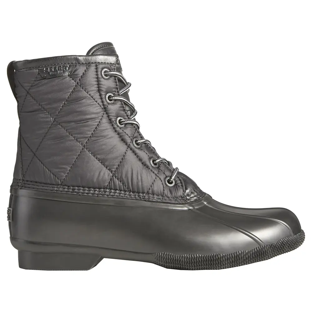 Sperry Mens Saltwater Quilted Round Toe Duck Rain Casual Boots Ankle - Grey Sperry Mens Saltwater Quilted Round Toe Duck Rain Casual Boots Ankle - Grey