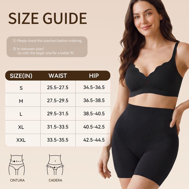 LUCKMEEY Tummy Control Shapewear Shorts for Women High Waist Body Shaper Seamless Design with Built-in Gusset Machine Washable Faja Body Shaper Springtok Outdoorfun Fabric Basic Minimalist Skin Christmas gifts