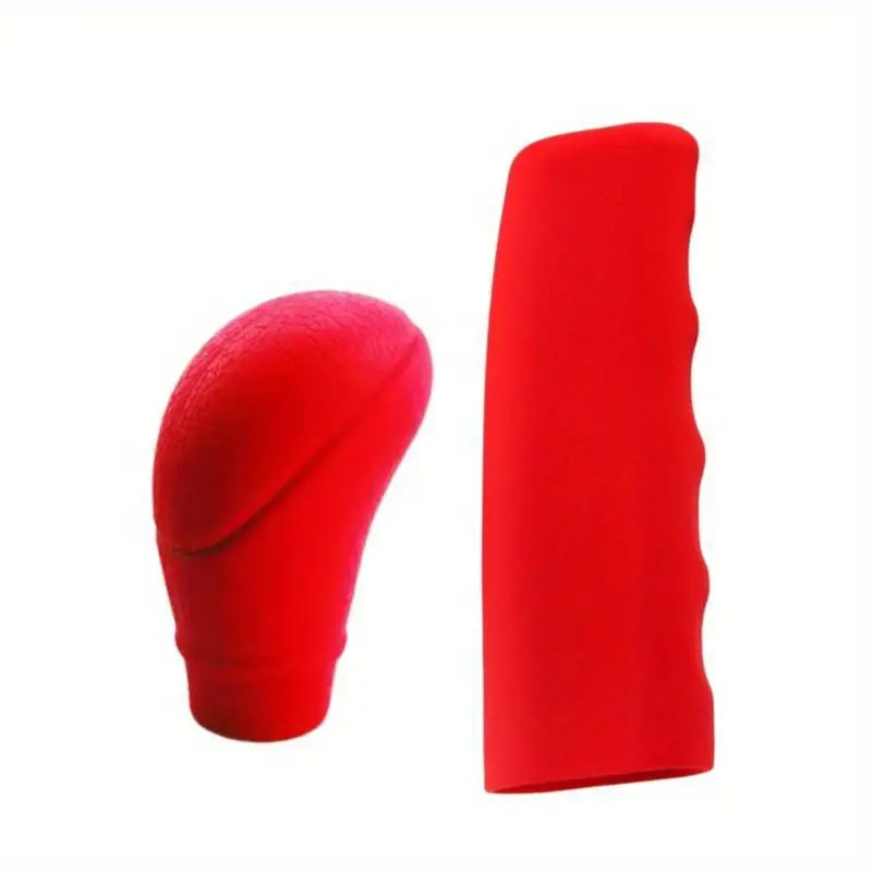 2 sets of automatic gearshift gear head covers for cars, Automotive, handbrake covers, car accessories, vehicle interior upgrades, flexible materials, gearshift covers, Shift Lever Cover