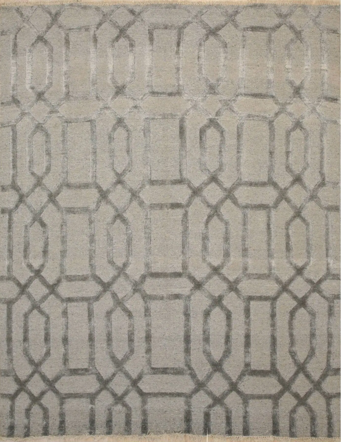Para Talia Gray Hand Knotted Wool & Viscose Rug