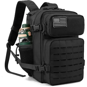 25L Military Tactical Backpack For Men Molle Daypack 3 Day Bug Out Bag Hiking Rucksack With Bottle Holder