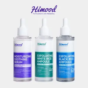 Himood Efficient 3-Step Glow System Kit: Soothing Serum + White & Black Rice Peeling Ampoules | Clinically Proven Pore & Texture Improvement, Gentle Zero-Irritation Exfoliation for All Skin Types, Daily, Polish, Radiance, Smooth