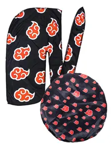 Brand New Akat Red Durag and Bonnet Combo