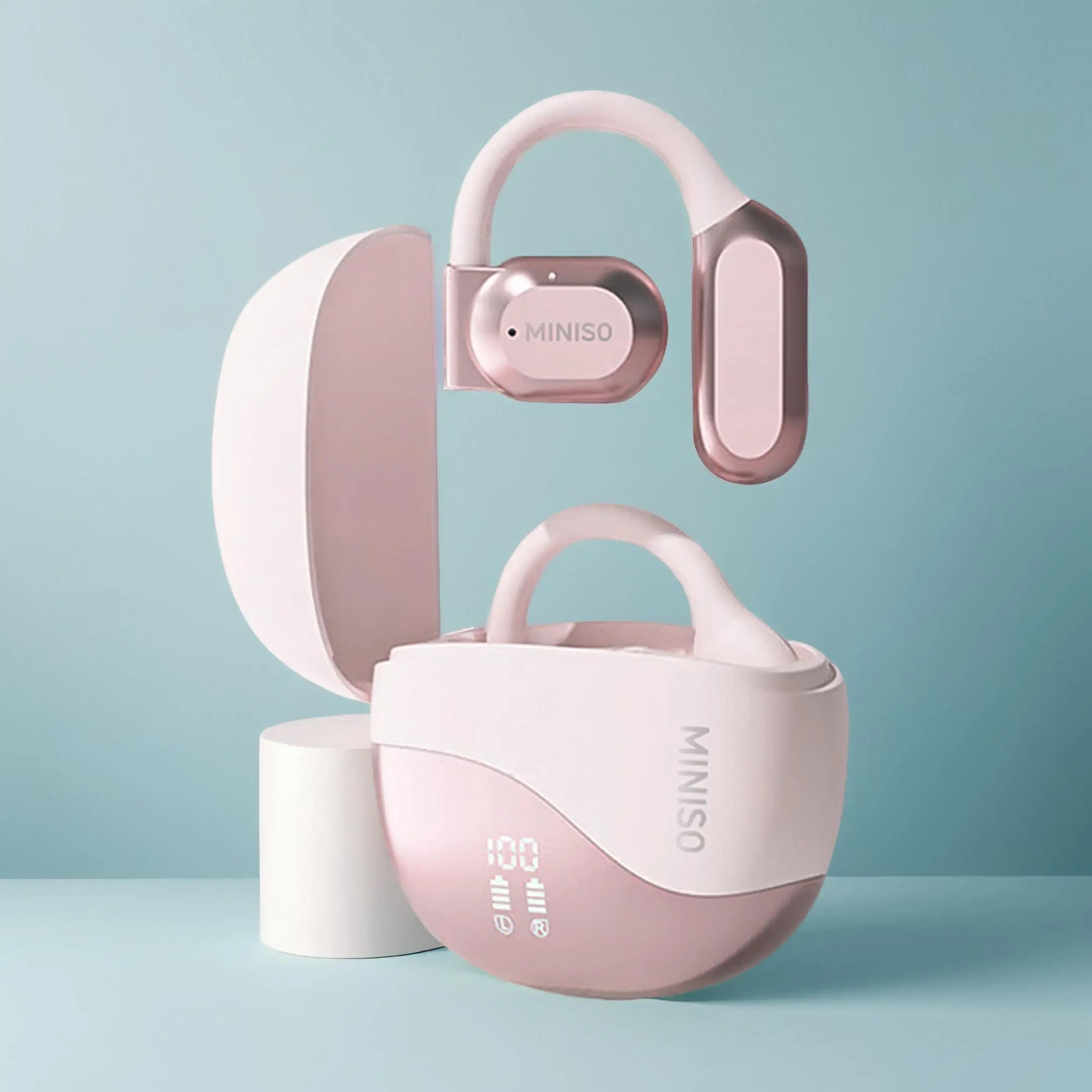 Christmas MINISO X38 Wireless Open Earbud, Noise Cancelling Headphone with Microphone, HiFi Stereo Noise Cancelling Sports Headphone for Electronic De