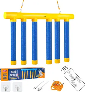 Reflex Drop Sticks Challenge Game - Hand-Eye Coordination Training Toy with Remote Control & 3 Adjustable Speeds for Reaction Training, Funny Catching Sticks Game