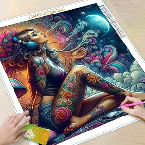 Cartoon Pattern DIY Diamond Arts Colorful Painting Kit without Frame, DIY 5D Diamond Arts Colorful Painting Kit, Wall Art Decor for Home, Diamond Painting Kits