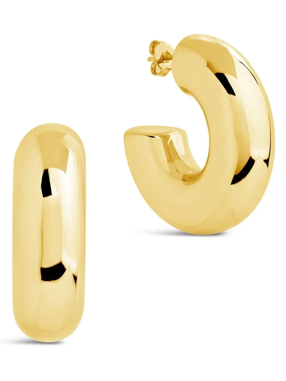 Wynonna Polished Tube Hoop Earrings