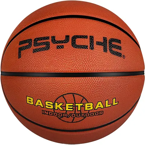 PSYCHE Basketball 27.5" With Free Needle and Pump, Original Classic Rubber Indoor Outdoor Sports Ball