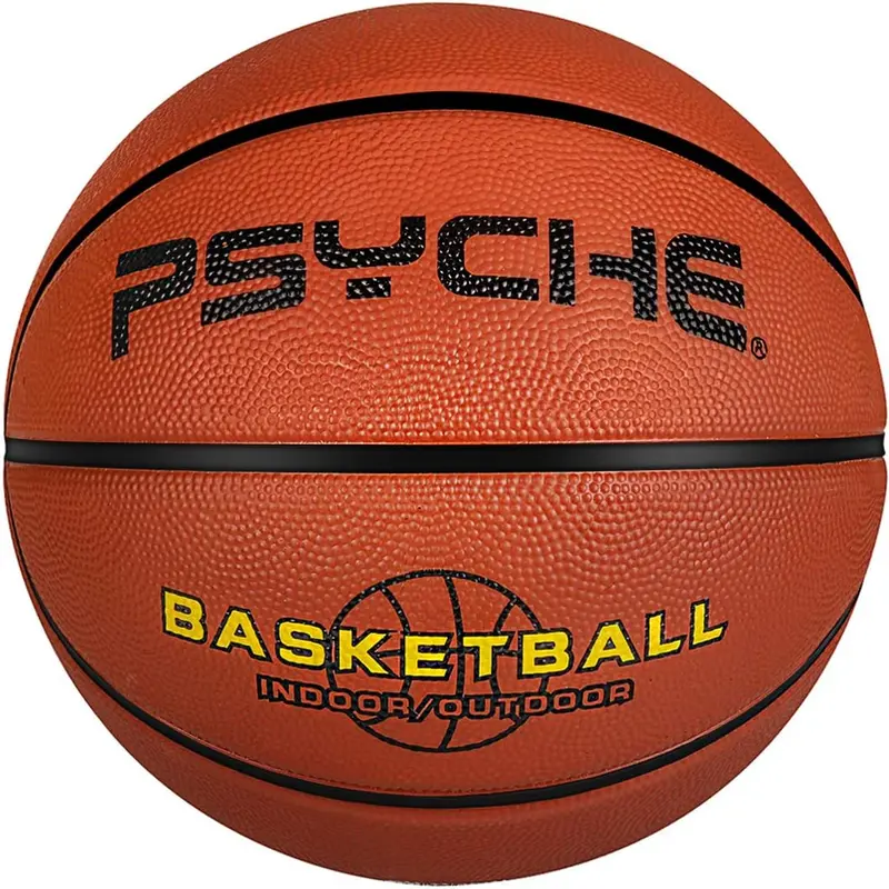 PSYCHE Basketball 27.5" With Free Needle and Pump, Original Classic Rubber Indoor Outdoor Sports Ball