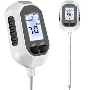 4-in-1 Soil Moisture Meter, Digital Plant Temperature/Soil Moisture Test & PH Meter/Sunlight Intensity, Backlight LCD Display  Gardening, Farming and Outdoor Plants