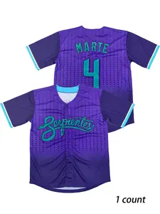 Men's Breathable Quick Drying Baseball Jersey Shirt, Casual Outdoor Sports V Neck Baseball Top for Daily Wear, Men's Sportswear for All Seasons, Sports Tops