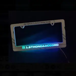Custom RGB LED Text License Plate Frame