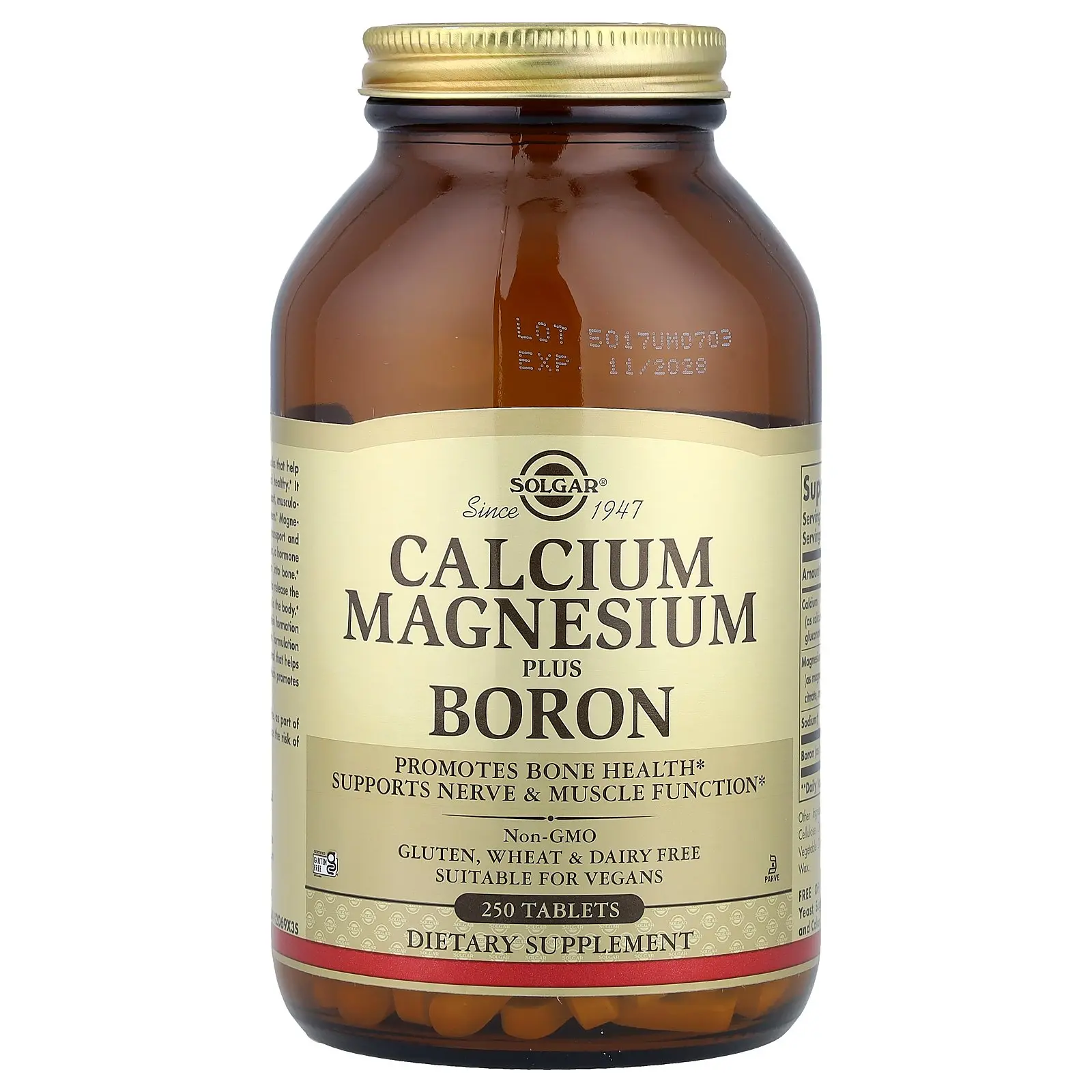 Solgar Calcium Magnesium Plus Boron, 250 Tablets Solgar Calcium Magnesium Plus Boron, 250 Tablets