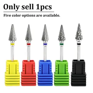 Professional Tungsten Steel Nail Drill Bit, 5-In-1 Carbide Gradient Teeth Design,  XF， F， M，C，XC 3/32 Inches Brocas Para Drill Nails for Acrylic Nail Gel Fast Remove, for Manicure Tools & Pre-Treatment