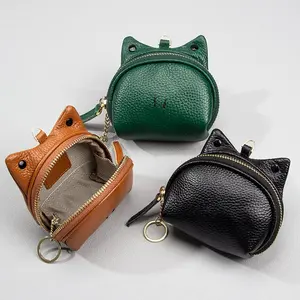 Women's 2026 New Top Grain Leather Coin Purse, Cute Mini Genuine Leather Pouch, Portable Hanging Wallet for Coin & Key Storage, Gifts for Women