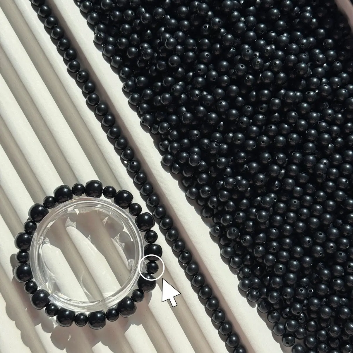 6mm black round beads*150