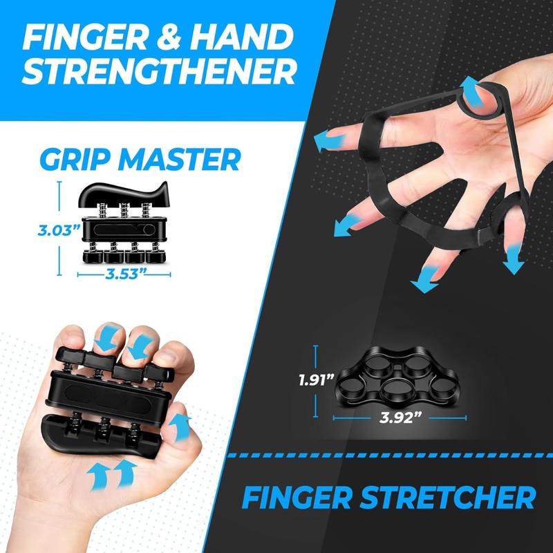 Grip Strength Trainer (5 Pack), Forearm Strengthener, Hand Strengthening Devices, Hand Exercisers for Strength, Finger Strengthener, Wrist Exerciser, Baseball Climbing Calisthenics Basketball