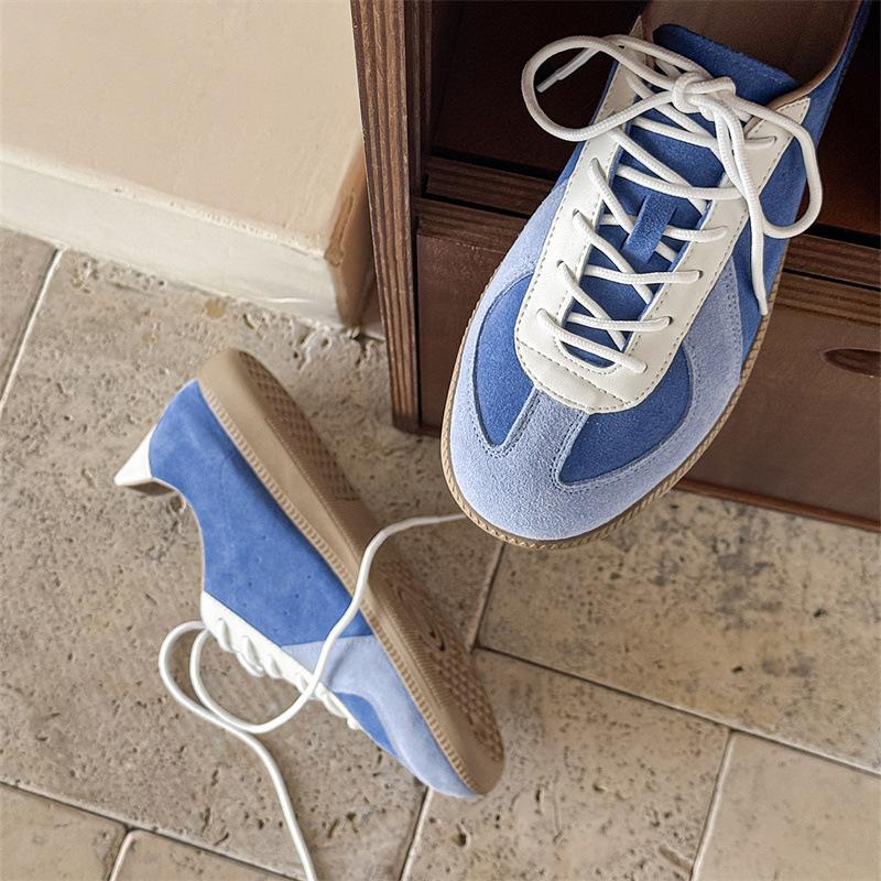 Iconic Two-Tone Blue Suede Sneakers | Retro Casual Shoes for All Genders