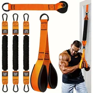 5PCS Heavy Duty Resistance Band Set, Adjustable Resistance Up to 225LBS, with Handle, Door Anchor & 3 Resistance Bands for Shoulder Press, Face Pull, Bicep Curl, Arm, Back, Core & Shoulder Training