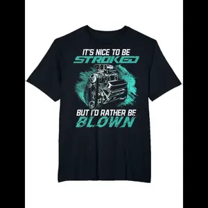 180g[100%cotton]Car Enthusiast Stroked Blown Engine Graphic Tee For Mechanics And Muscle Car Fans Car Enthusiast Merchandise: Unisex T-Shirt