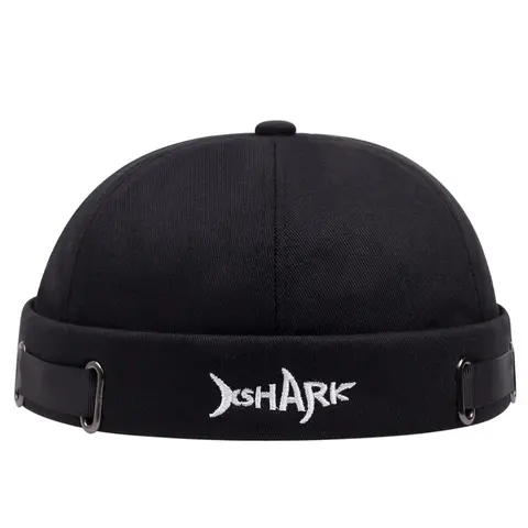 1 Piece Letter Pattern Shark Design Docker Hat, Casual Adjustable Hat For Men & Women, Fashion Accessories For Outdoor Activities