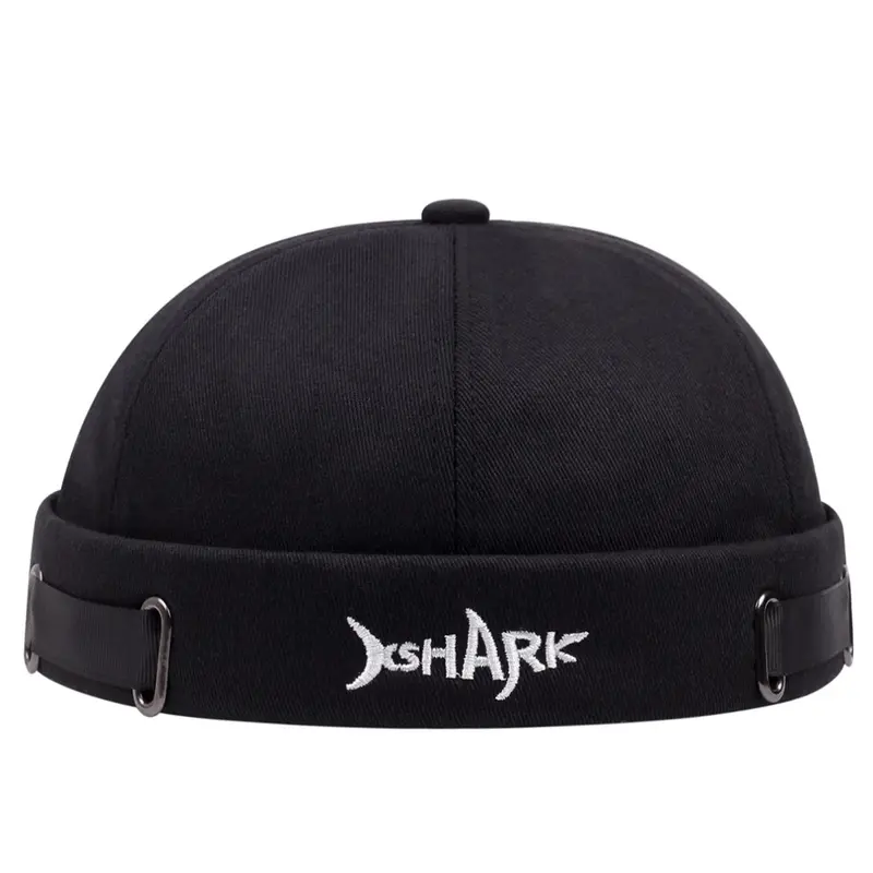 1 Piece Letter Pattern Shark Design Docker Hat, Casual Adjustable Hat For Men & Women, Fashion Accessories For Outdoor Activities
